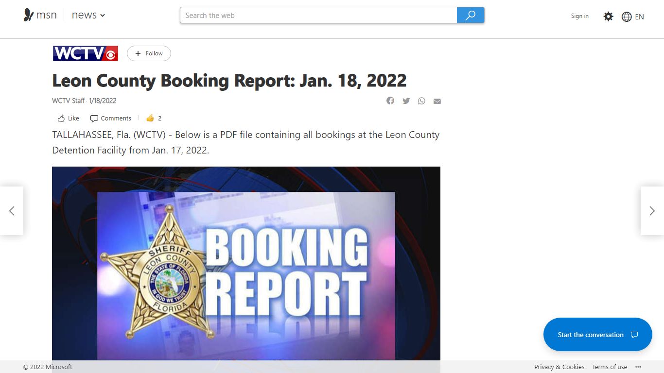 Leon County Booking Report: Jan. 18, 2022 - MSN